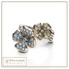 Anello medievale giuggiola fiore doppio